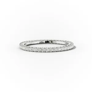 1/2 Carat Round Cut Diamond Classic Eternity Band Shared Prong