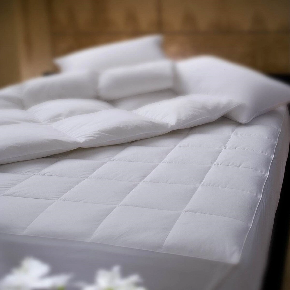 1221 Bedding Classic Mattress Pad - CLOSEOUT - White mattress pads,mattress topper,bed protection
