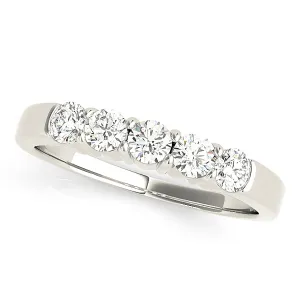 1.25 ctw. Round Diamond Wedding Band 5 Stone Anniversary Ring