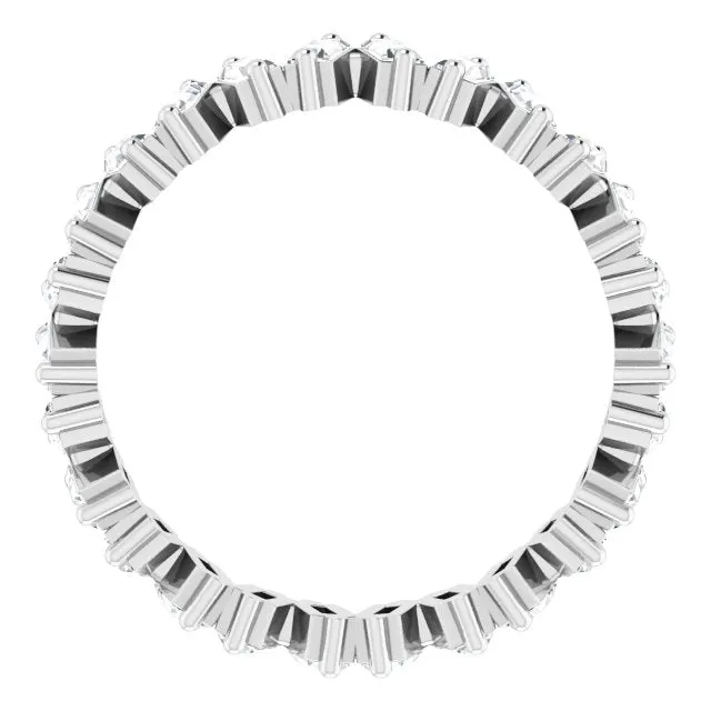 1.30 ct. Straight Baguette Diamond Eternity Band Stackable Diamond Ring