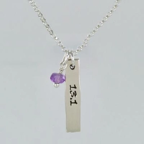 13.1 Courage W/Amethyst Sterling Silver Necklace