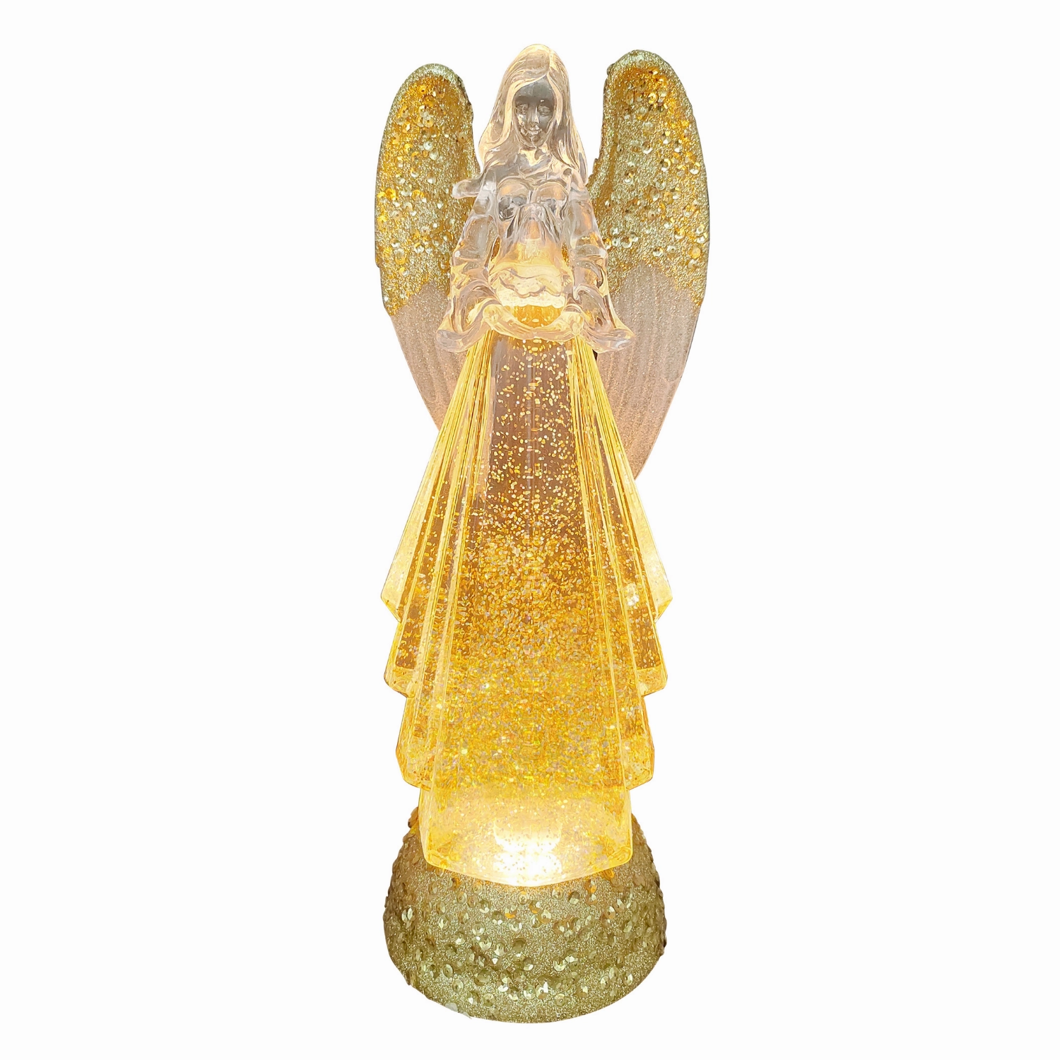 13" Gold Glitter Angel Decorative Mirror,Home Decor Mirror