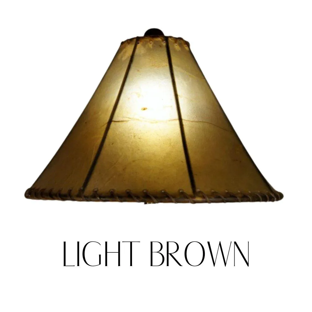 13" Cylinder Raw Hide Lamp Shade