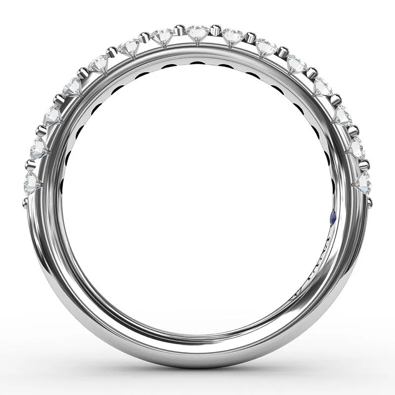 14 Karat White Gold Diamond Wedding Band
