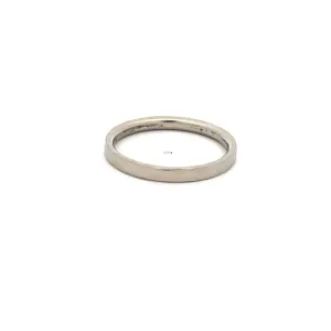 14 Karat White Gold Forged Wedding Band