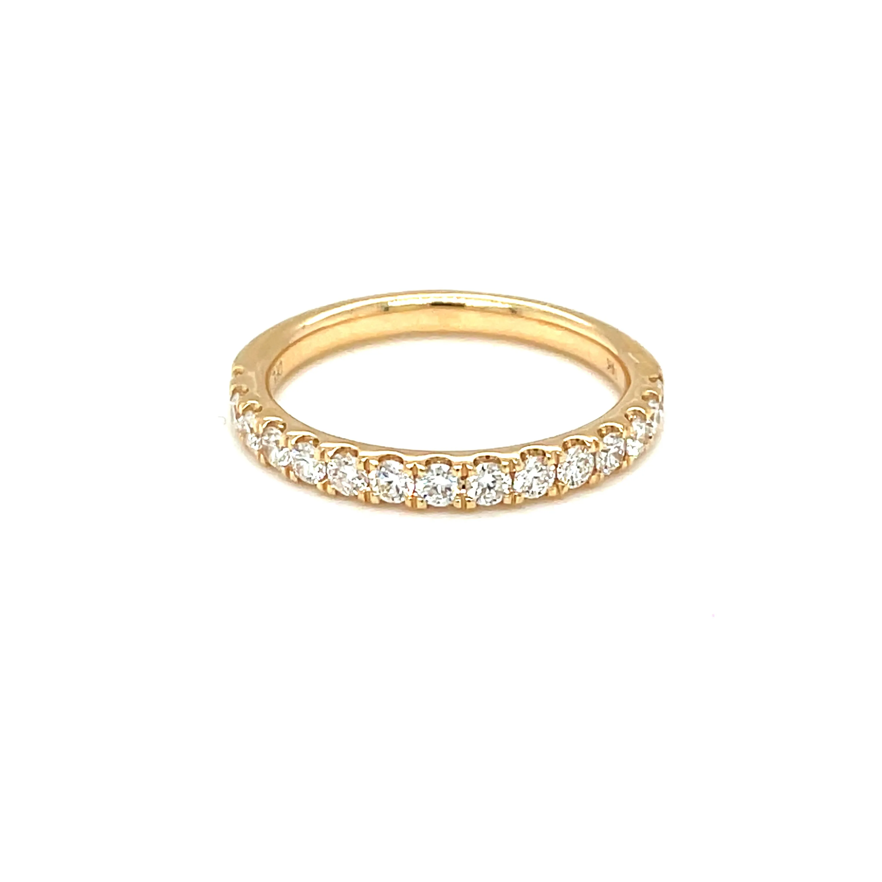 14 Karat Yellow Gold Diamond Wedding Band