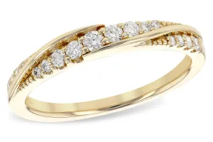 14 Karat Yellow Gold Graduated Diamond Wedding Band