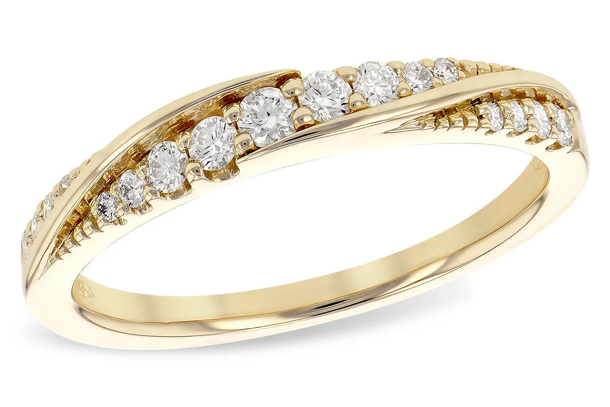 14 Karat Yellow Gold Graduated Diamond Wedding Band