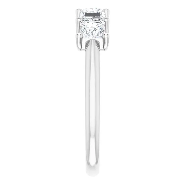 1.45 ct. Princess  Cut Diamond Wedding Band 5 Stone Anniversary Ring