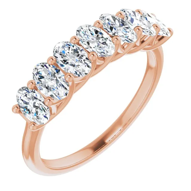 1.47 ct. Oval Cut Diamond Wedding Band Trellis Style Ring
