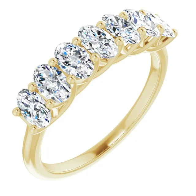 1.47 ct. Oval Cut Diamond Wedding Band Trellis Style Ring