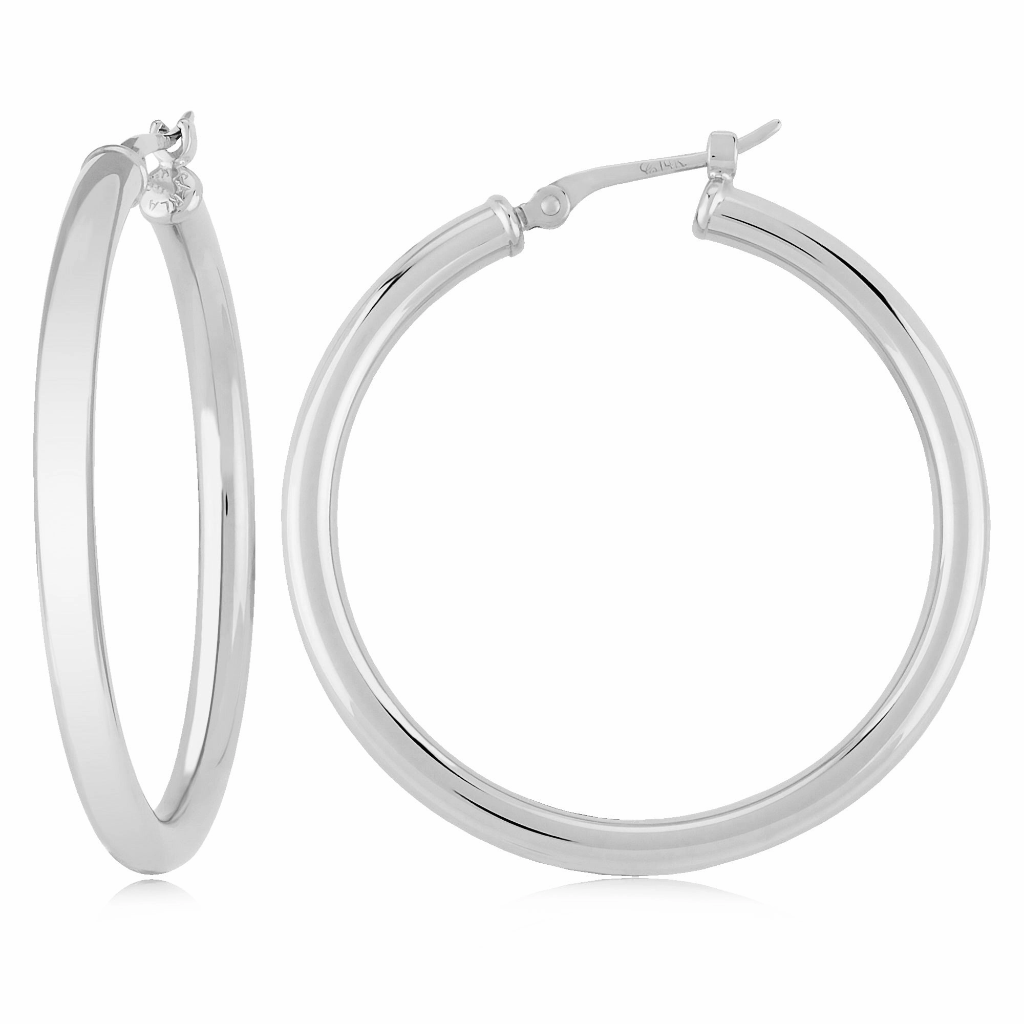 14 Karat White Earrings