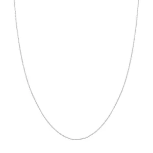 14K White Gold 16 Inches Diamond Cut Cable Chain