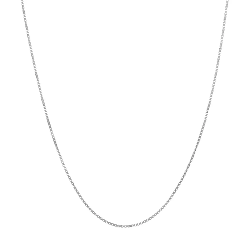 14K White Gold 20 Inches Box Chain