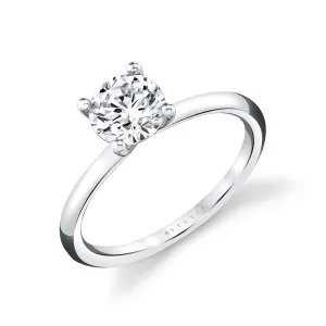 14K White Gold 'Amelia' Solitaire Engagement Ring