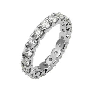 14K White Gold Diamond Eternity Band