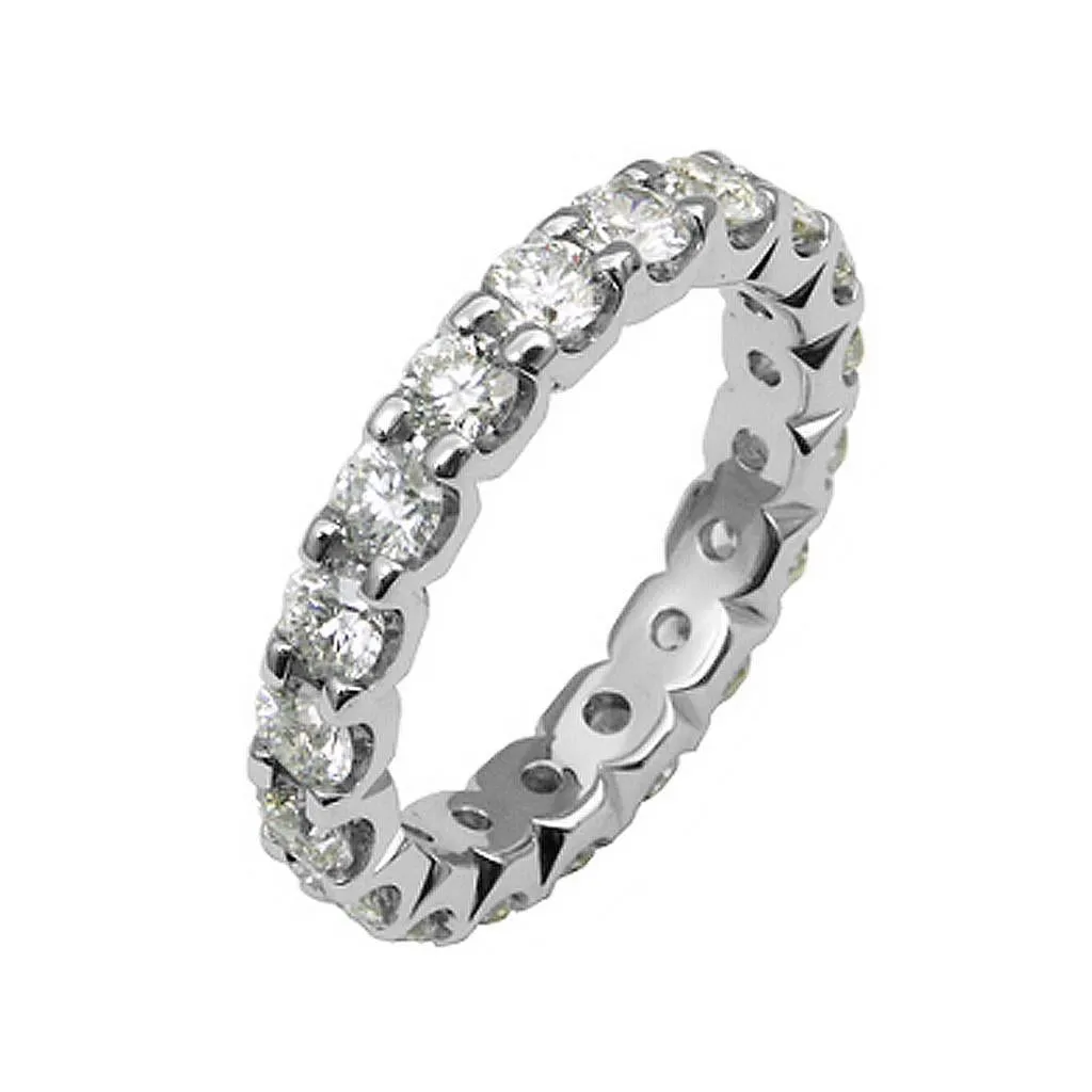 14K White Gold Diamond Eternity Band