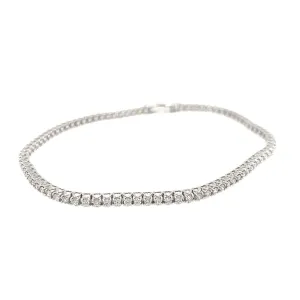 14K White Gold Diamond Tennis Bracelet