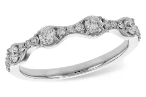 14K White Gold Diamond Wedding Band