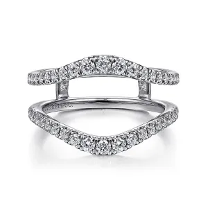 14K White Gold Enhancer Natural Diamonds Band