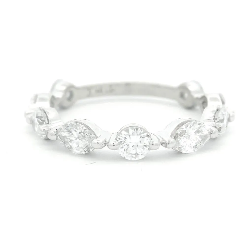 14K White Gold Lab Grown Diamonds Fancy Band