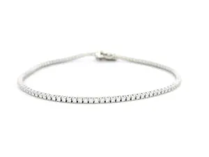 14K White Gold Lab Grown Diamonds Tennis Bracelet
