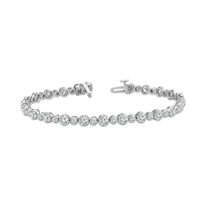 14K White Gold Lab Grown Diamonds Tennis Bracelet