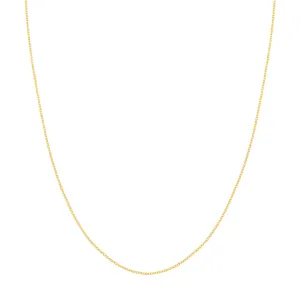 14K Yellow Gold 20 Inches Diamond Cut Cable Chain