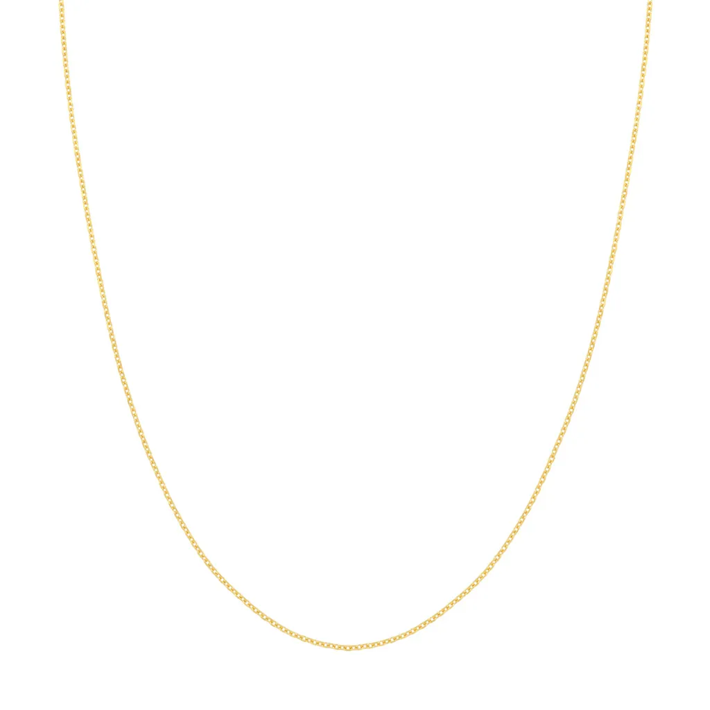14K Yellow Gold 20 Inches Diamond Cut Cable Chain