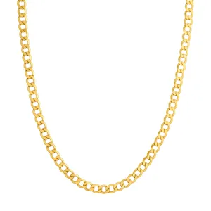 14K Yellow Gold 5.5mm Solid Miami Curb Chain