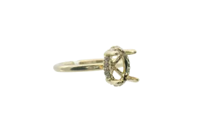 14K Yellow Gold Diamond Engagement Ring (Setting Only)