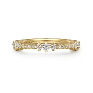 14K Yellow Gold Diamond Ladies Ring