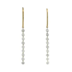 14K Yellow Gold 'Naked Diamonds' Drop Natural Diamonds Earrings