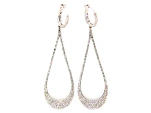 14K Yellow Gold Natural Diamonds Dangle Earrings