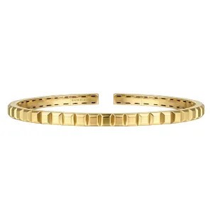 14K Yellow Plain Gold Split Bangle Bracelet