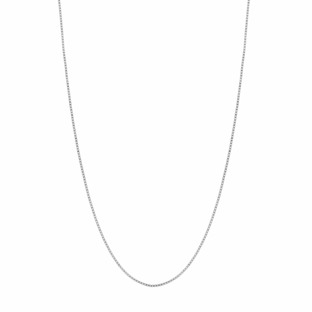 14K White Gold 16 Inches Box Chain