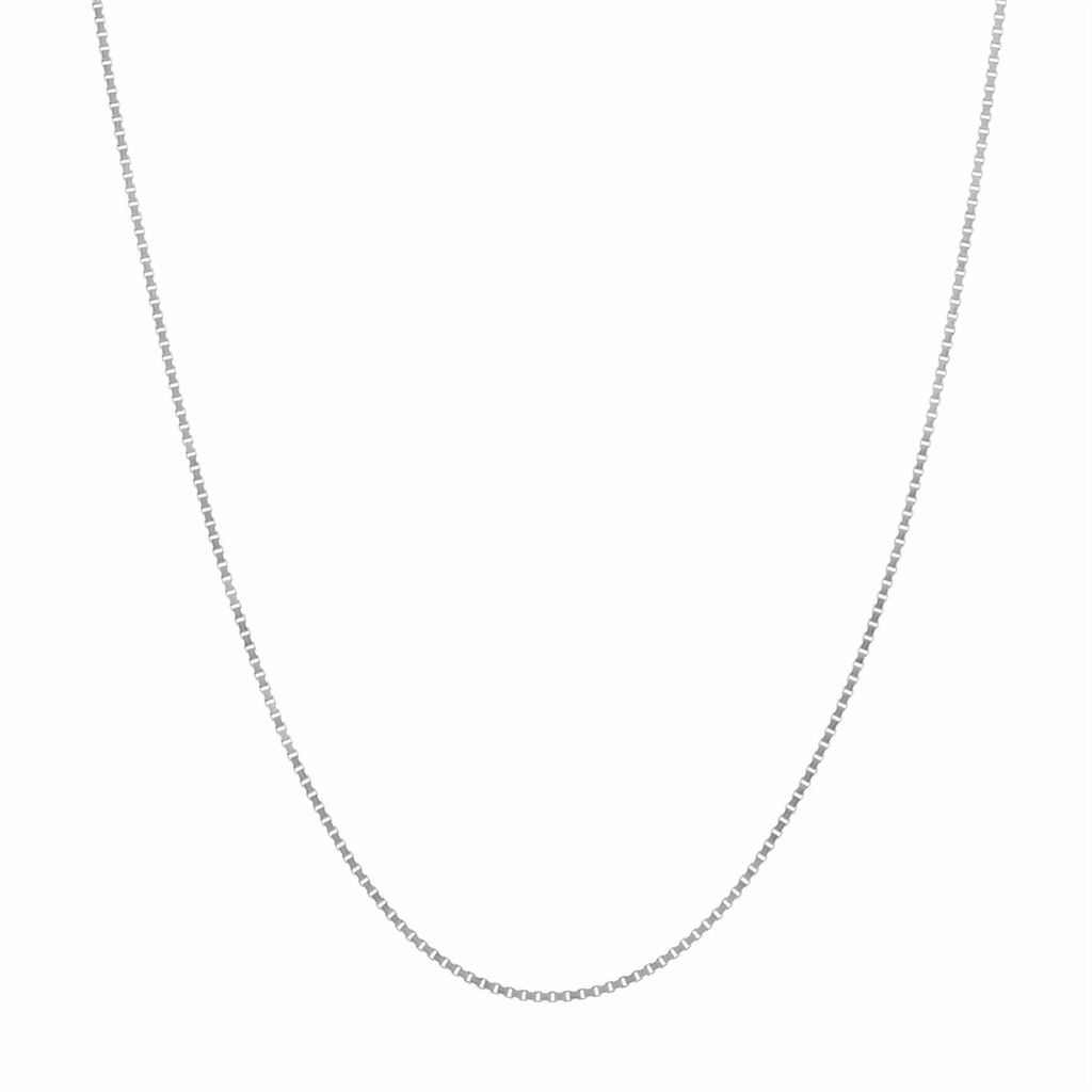14K White Gold 18 Inches Box Chain