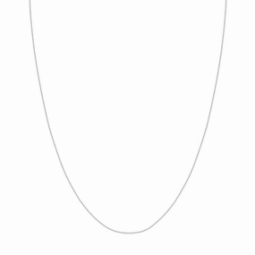 14K White Gold 20 Inches Round Wheat Chain