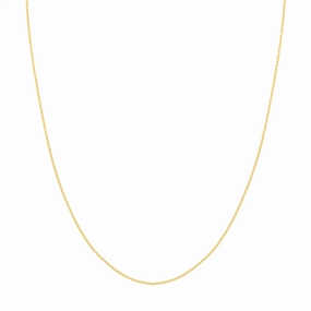 14K Yellow Gold 18 Inches Cable Chain