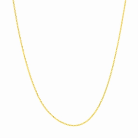 14K Yellow Gold 18 Inches Cable Chain