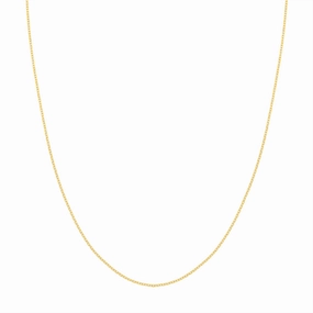14K Yellow Gold 20 Inches Diamond Cut Cable Chain