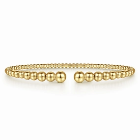 14K Yellow Gold Bujukan Open Bangle
