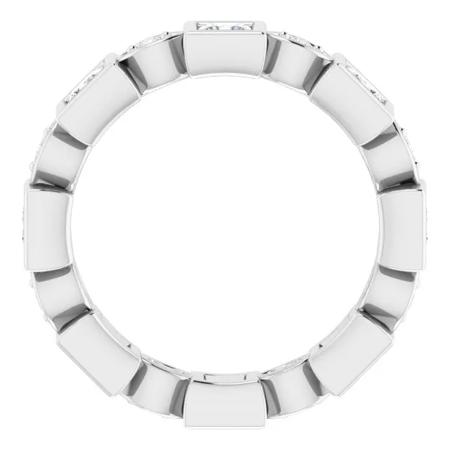 1.57 ct. Princess & Round Diamond Eternity Band