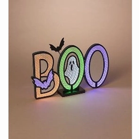 15.75" Halloween BOO with Ghost and Bat Infinity Mirror Decorative Mirror,Home Decor Mirror