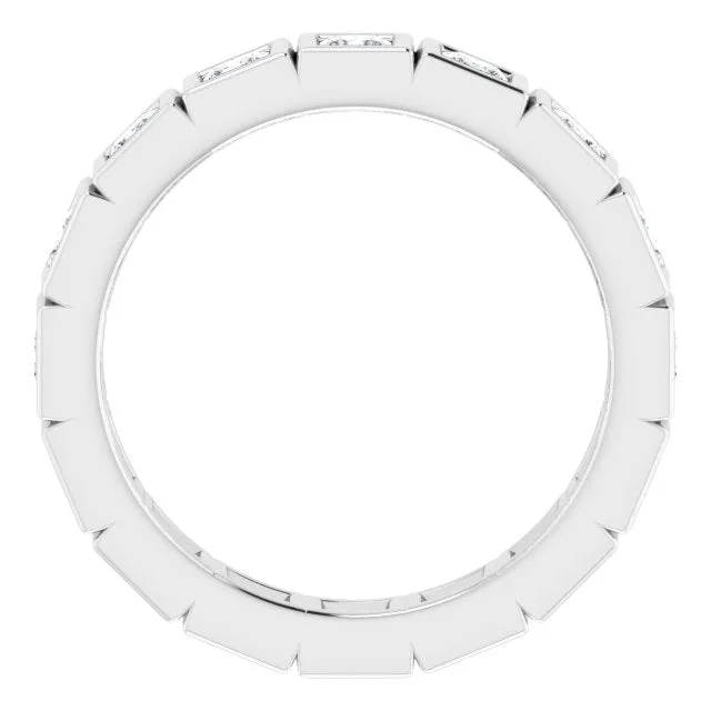 1.60 ct. Princess Cut Diamond Bezel Set Eternity Band