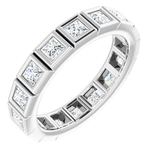 1.60 ct. Princess Cut Diamond Bezel Set Eternity Band