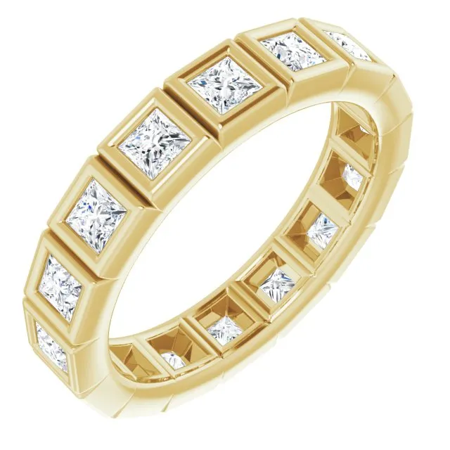 1.60 ct. Princess Cut Diamond Bezel Set Eternity Band