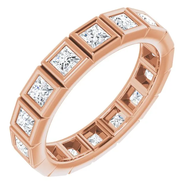 1.60 ct. Princess Cut Diamond Bezel Set Eternity Band