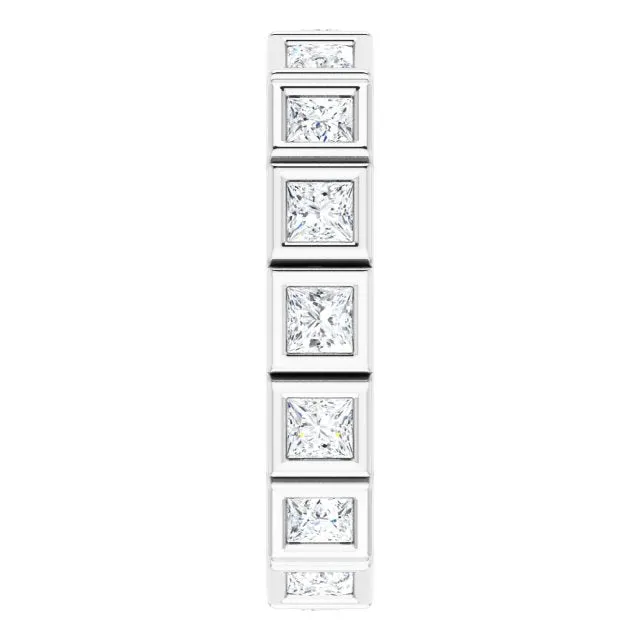 1.60 ct. Princess Cut Diamond Bezel Set Eternity Band