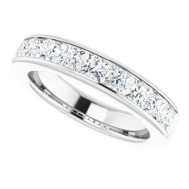 1.62 ct. Princess  Cut Diamond Wedding Band